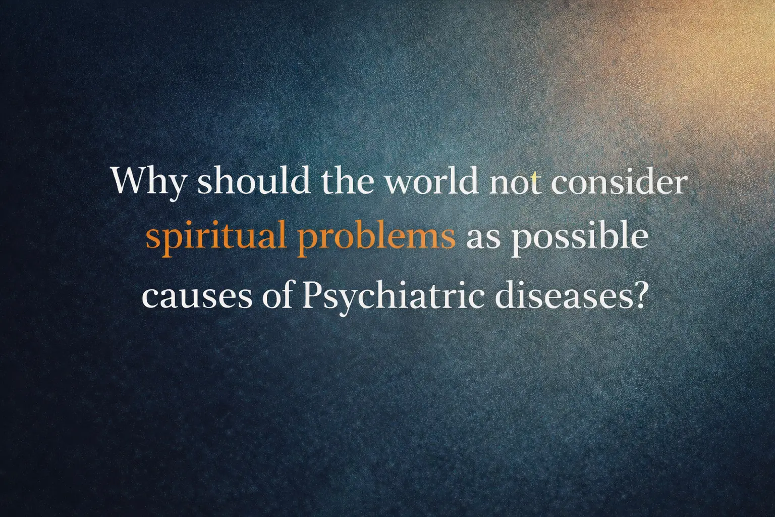 Social, cultural, and spiritual stress triggering biological chaos